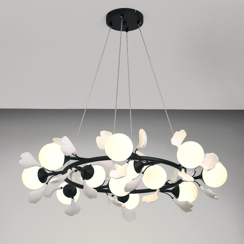 799127 Люстра CERAMO BW 12х6W(led) G9 ЧЕРНЫЙ/БЕЛЫЙ