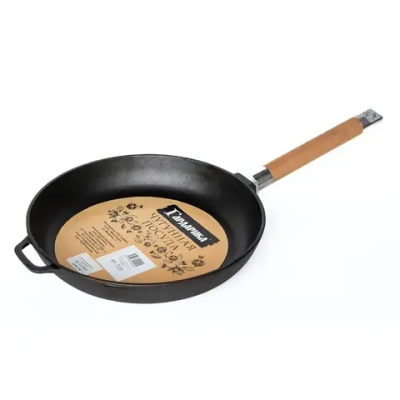 Сковорода чугунная со съемной ручкой 24см Гардарика 0124