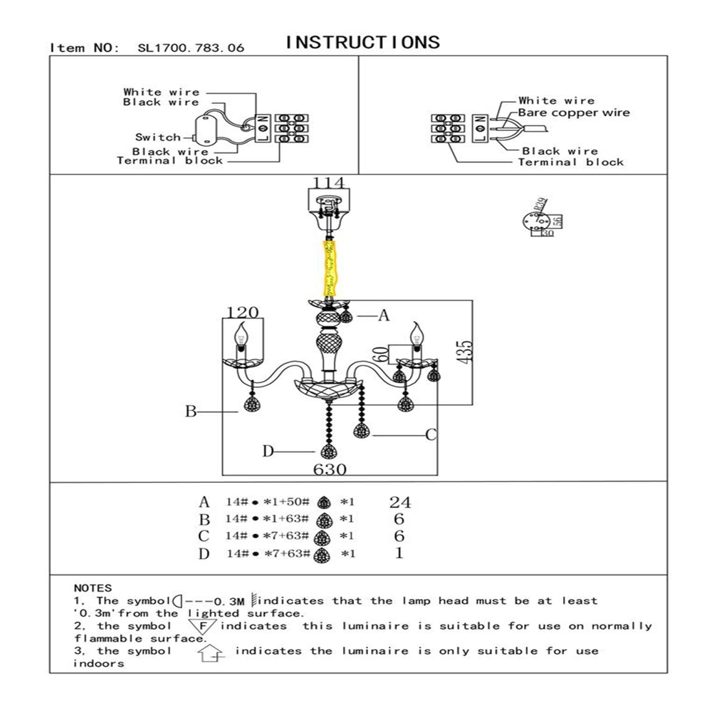 SL1700.783.06 Люстра подвесная ST-Luce Разноцветный E14 6*40W