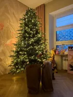 Елка с гирляндой встроенной «Elegance» Элеганс (Литая+пвх) от 1,5 м до 2,7 м