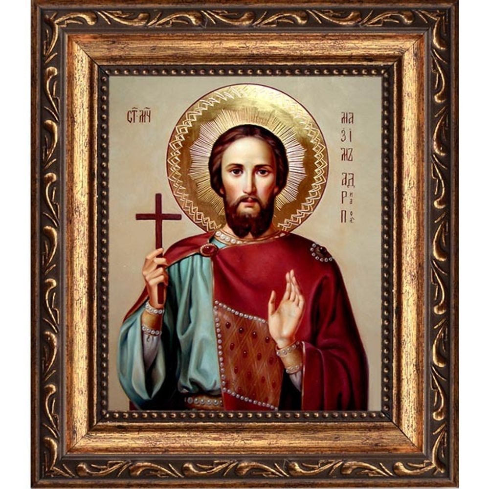 Максим Адрианопольский мученик. Икона на холсте.