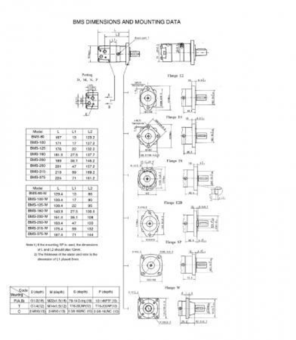 Гидравлический мотор BMS 500сс (аналог MS 500)