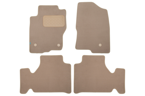 Коврики в салон для NISSAN Navara АКПП 2010-2015, пикап, 4 шт. (текстиль, бежевые) KLEVER04362222112KH