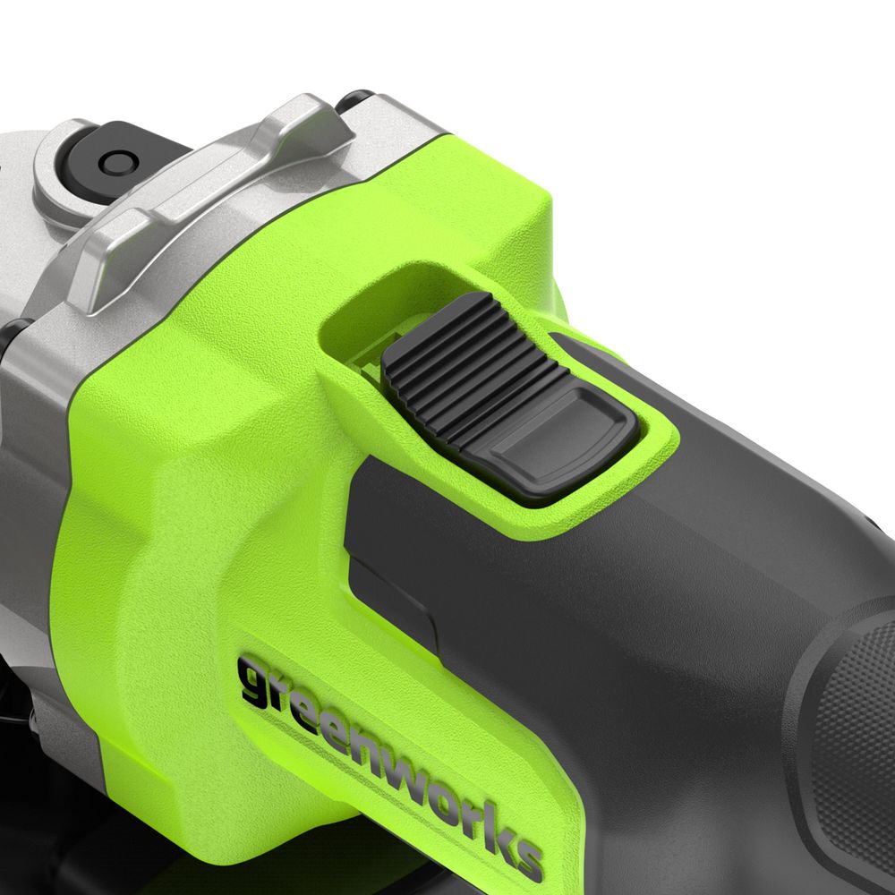 Угловая шлифовальная машина акк. Greenworks AG590, 24V, б/щет, 125 мм, 8500 об/мин, Anti-Kickback,1х4Ач,ЗУ,кор (3201007CUB)