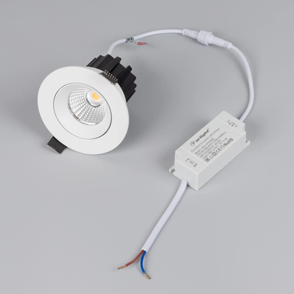 Светильник MS-ATOLL-BUILT-TURN-R94-10W Warm3000 (WH, 60 deg, 230V) (Arlight, IP54 Металл, 5 лет) 044603