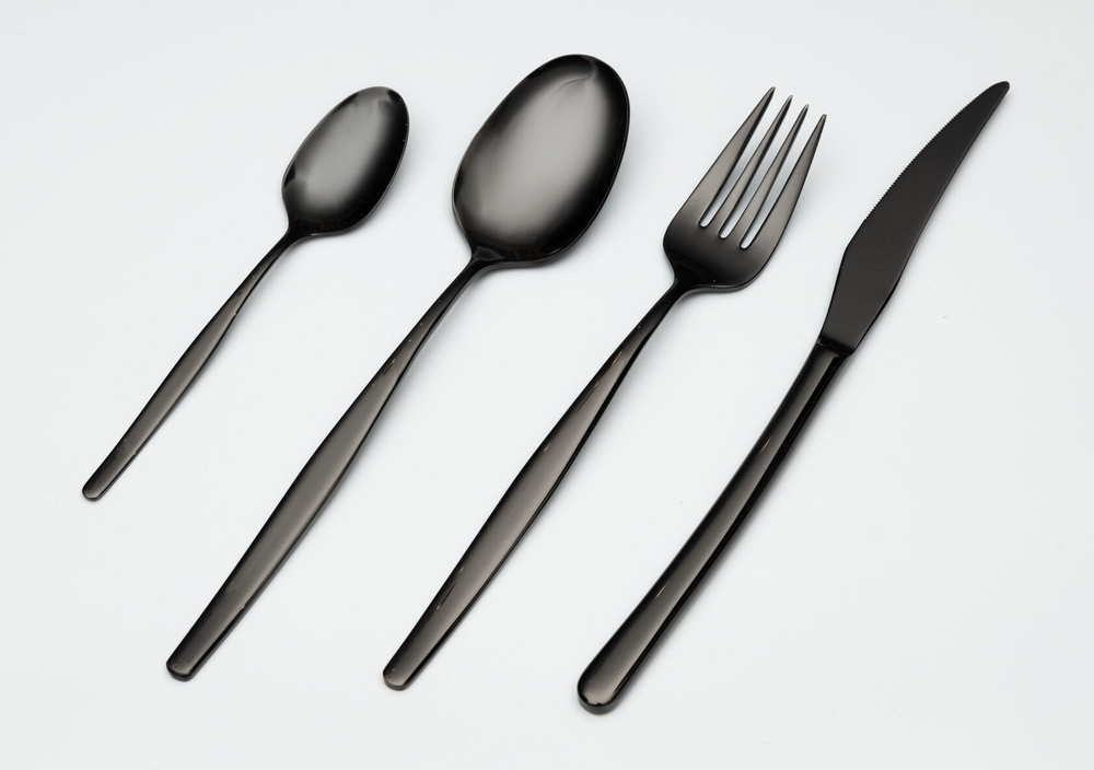 Набор BALI black 62-63 столовые приборы Belo Inox Черный