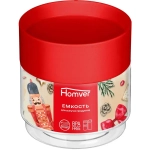 Емкость для сыпучих продуктов 0,5л, Красный