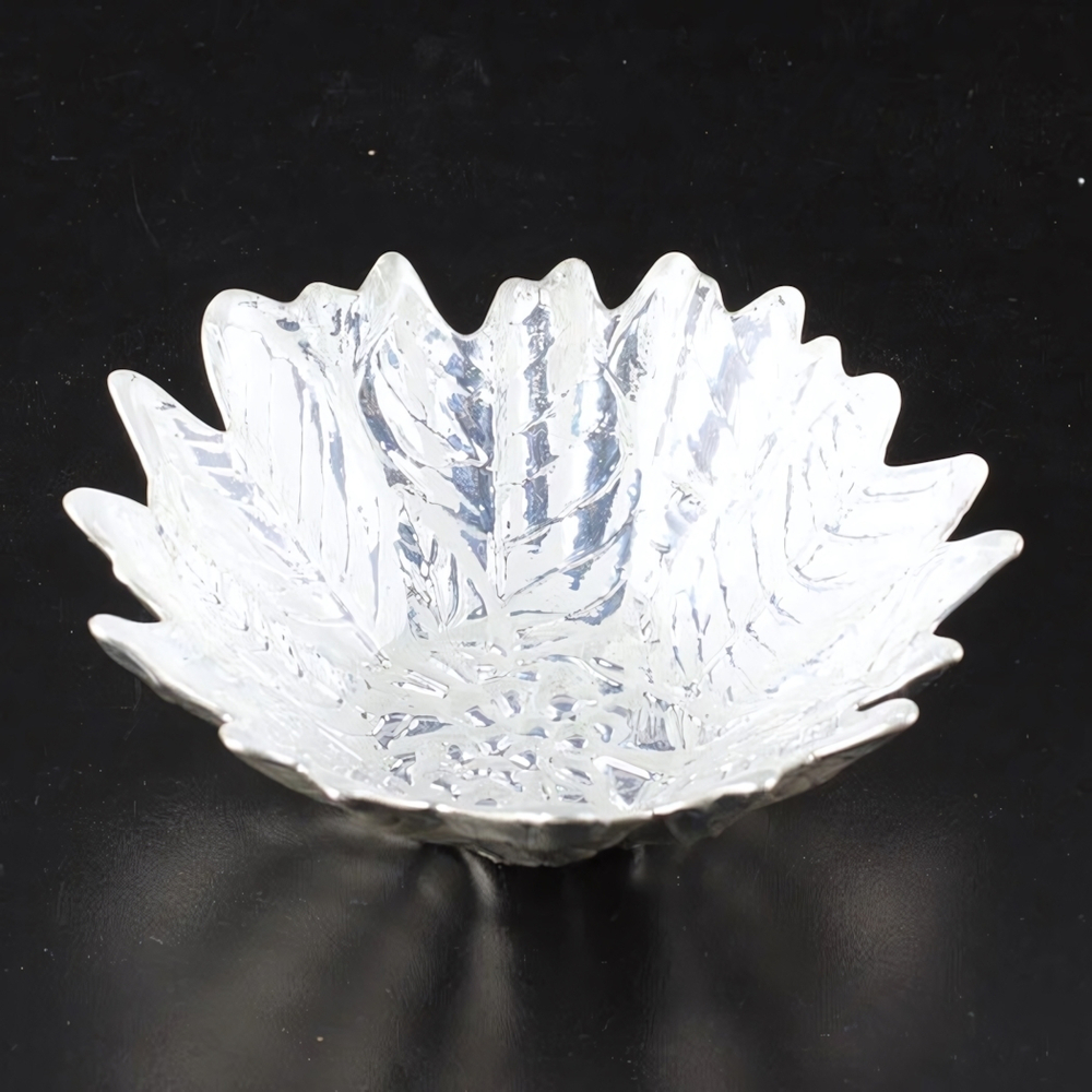 Блюдо 16см «Ледяной цветок» серебро