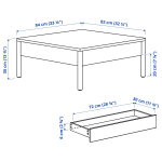 Журнальный стол -TONSTAD  IKEA/ ТОНСТАД ИКЕА, 84х82х35 см, светло-коричневый