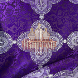 Шёлк "Коломна" фиолетовый с серебром