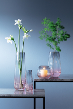 Ваза Dusk 20 см розово-серая