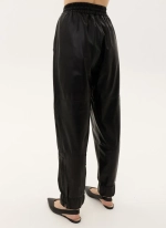 Брюки кожаные, черный