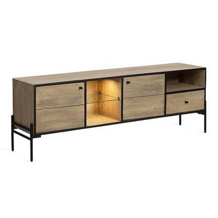 ТВ тумба Вайтвуд/Whitewood 60*40*175см массив манго/металл