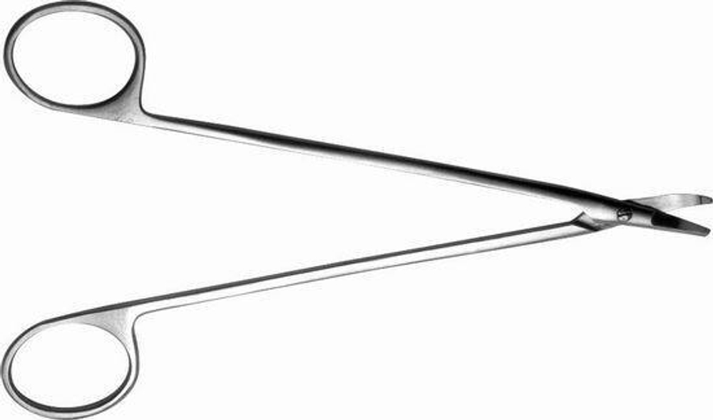 ТМ- Н-39 Ножницы сосудистые вертик. изогнут. по радиусу, 158 мм (НОВОЕ ИСПОЛНЕНИЕ)