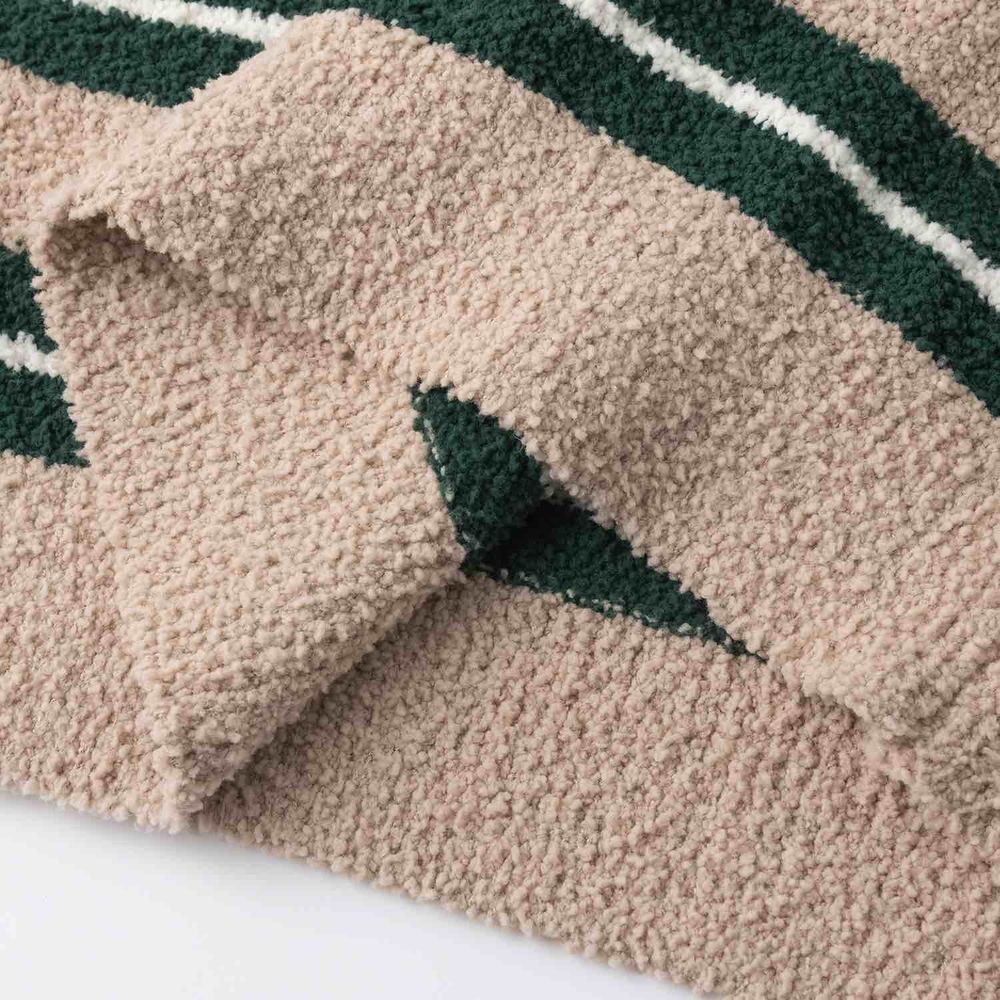 Свитер Ymkashix Soft Strips песочный/темно-зеленый