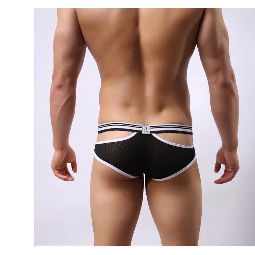 Мужские трусы брифы черные Cockon X Lace Brief Black 6101