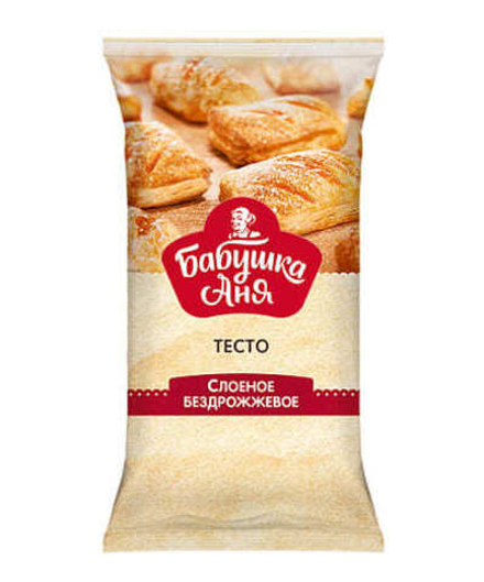 Тесто слоеное бездрожжевое "Бабушка Аня" 450г. Санта Бремор