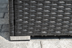 "Даллас" лаунж-зона из искусственного ротанга на 5 персон, цвет черный