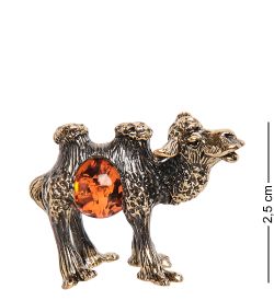 AM- 224 Фигурка «Верблюжонок» (латунь, янтарь)