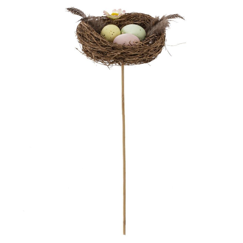 GAEM Изделие декоративное (вставка) "Гнездо пасхальное" (8*7*3) (блок 12 шт), L7 W7,5 H22 см, 2в.