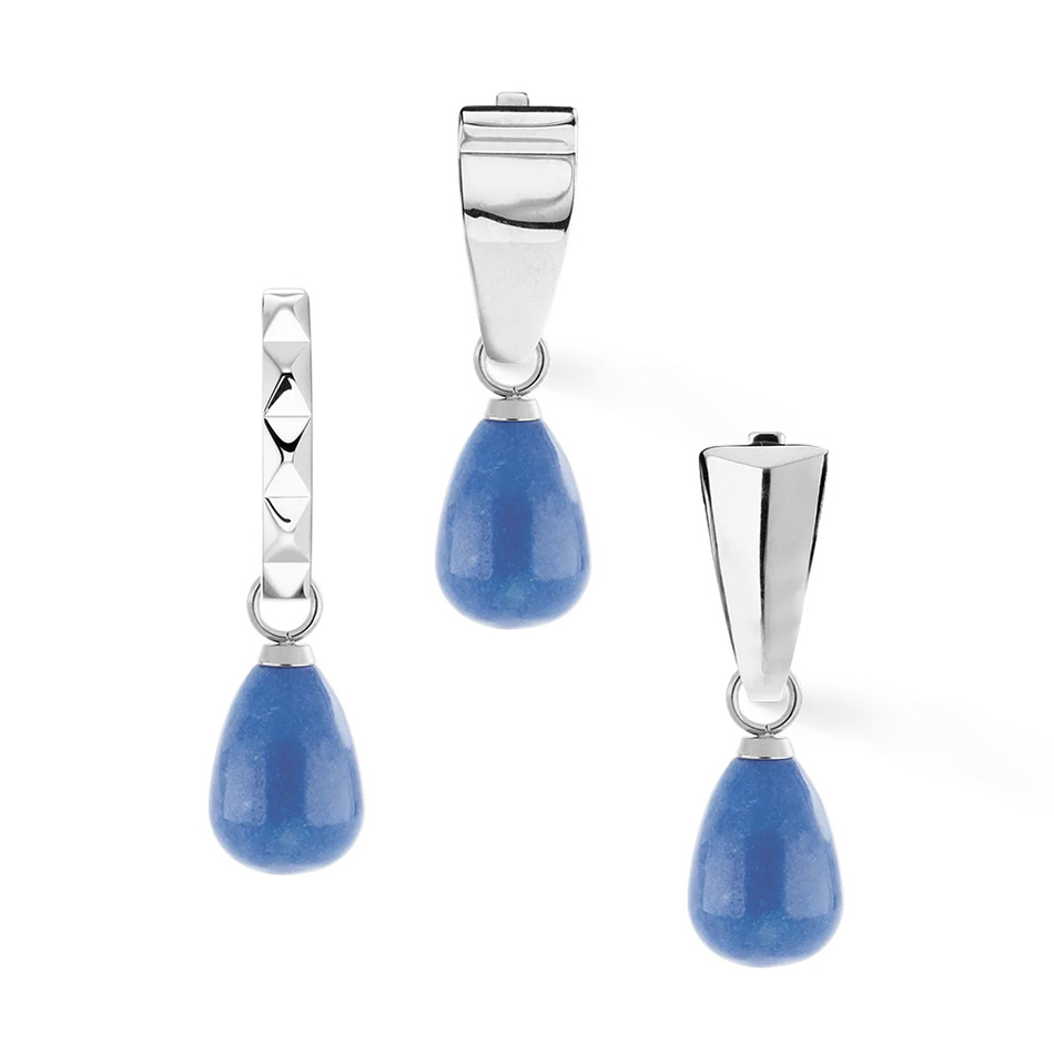 Подвеска на серьгу Coeur de Lion Silver-Blue 0051/44-0717