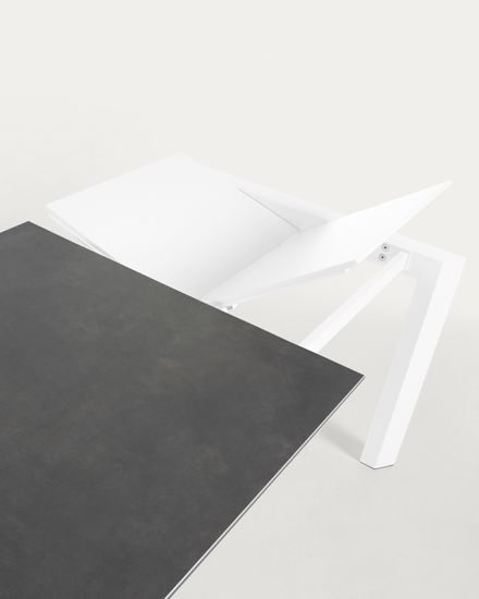 Стол Atta 160 (220) x90 белый керамический