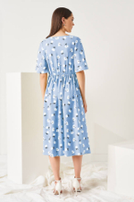 51483 Платье женское (голубой принт)