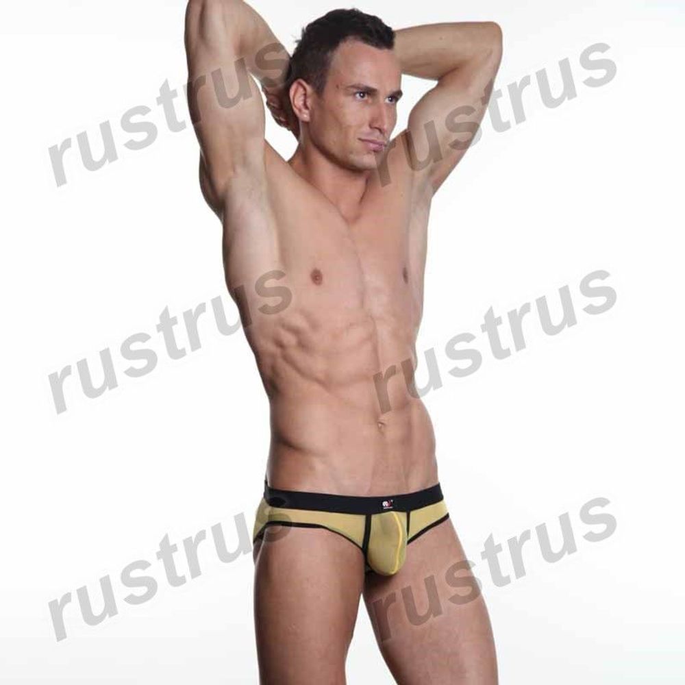 Мужские трусы брифы желтые WANGJIANG WG00119
