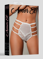 Сексуальные высокие трусики с атласным бантом сзади (Размер: M) (Цвет: черный)