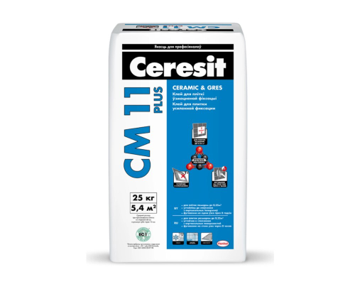 Клей плиточный Церезит СМ-11 ПРО 25кг(48шт/подд)