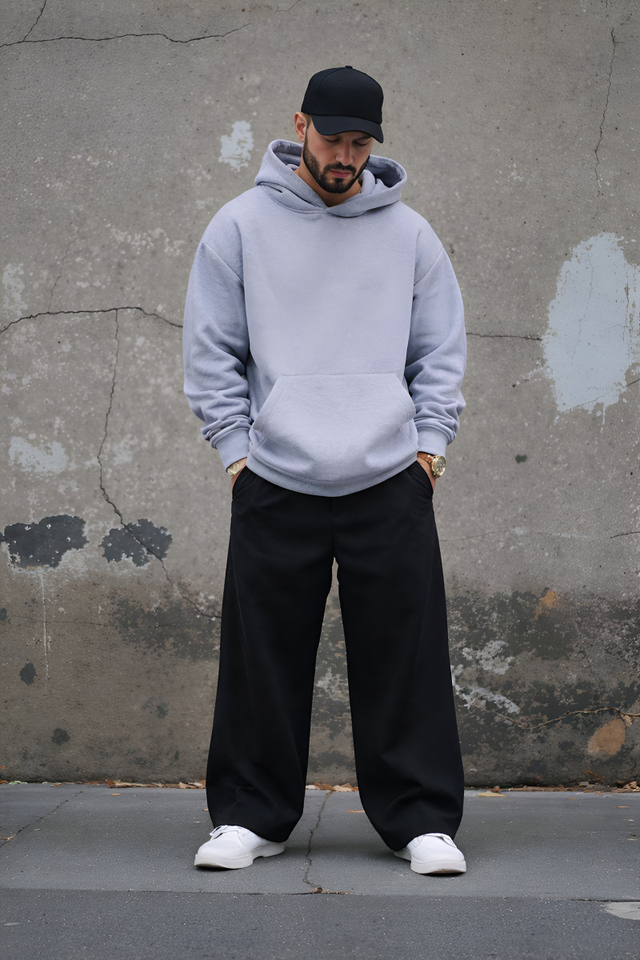 Толстовка мужская с капюшоном "Вasic" меланж