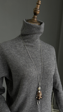 Пряжа Mongolia Cashmere 26/2 (100% кашемир) 1300 м/100 гр, серый дерби