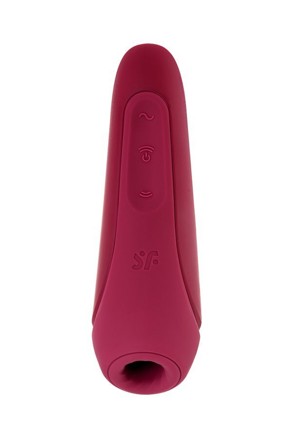 Вакуум-волновой бесконтактный стимулятор клитора Satisfyer Curvy 1+, силикон, красный, 14,3 см.