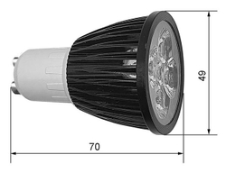 Лампа диммируемая 5W R50 GU10 - цвет в ассортименте