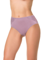 Трусы с высокой линией талии и кружевными вставками (Размер: XXL) (Цвет: кремовый)