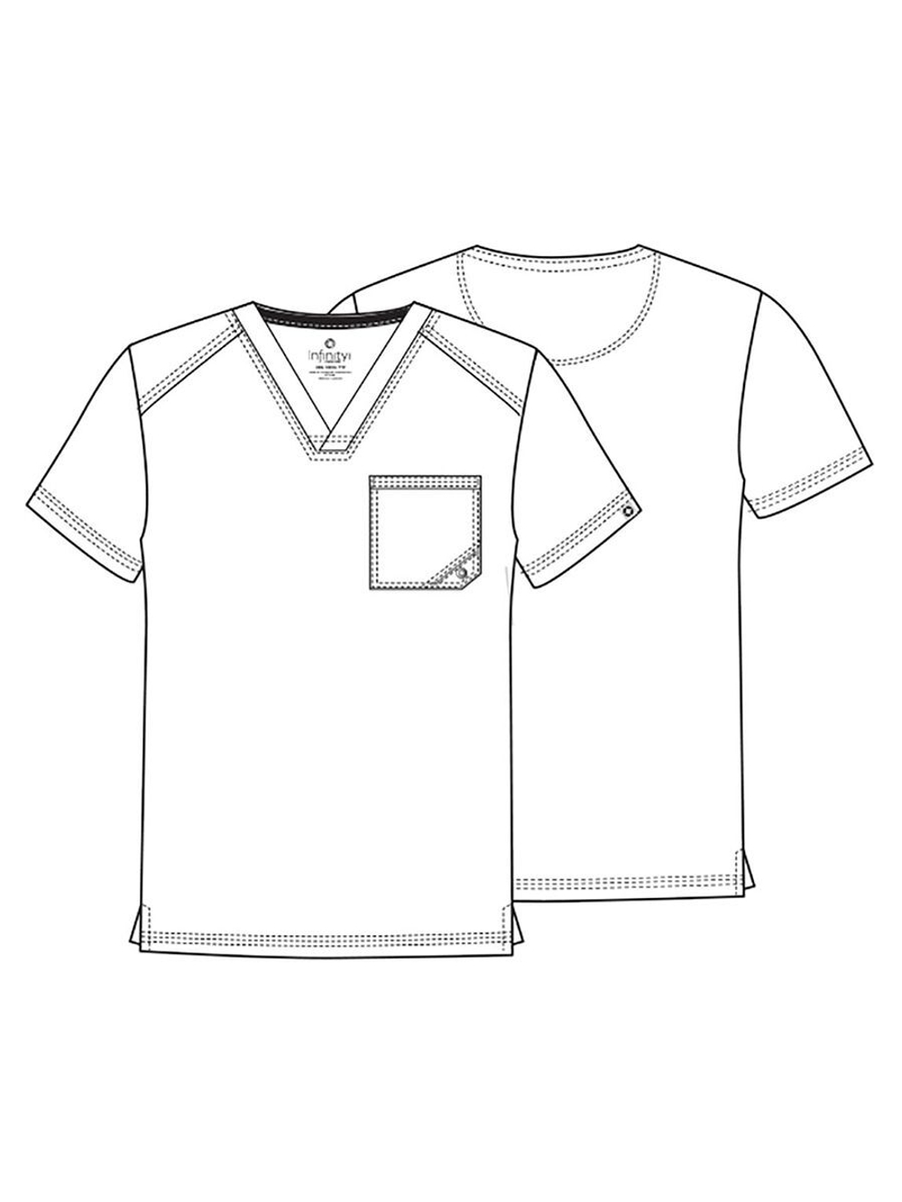 Топ медицинский мужской Cherokee Infinity CK902, синий/фиолетовый, 2XL