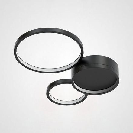 Потолочная Люстра В Виде Колец Twine 3 Rings Black By Imperiumloft