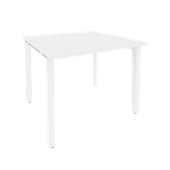 Onix Стол переговорный O.MP-PRG-1.1 Белый Бриллиант/Металл Белый 980*980*750