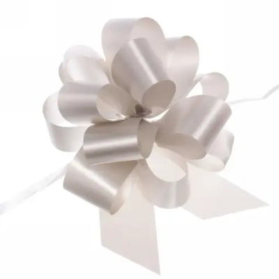 Бант для оформления подарка «Блеск» 3 см, d-11 см, Серебро