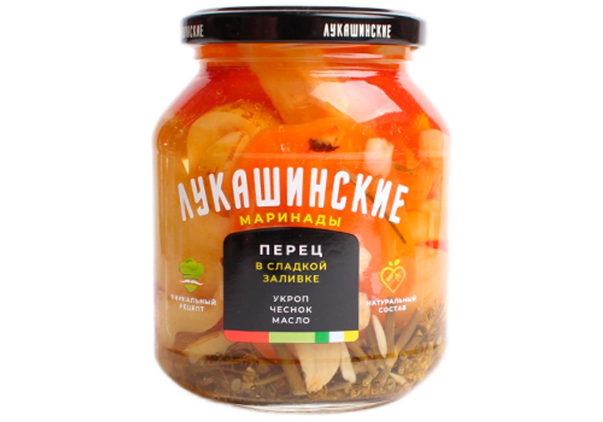 Перец с укропом и чесноком "Лукашинские", 340г