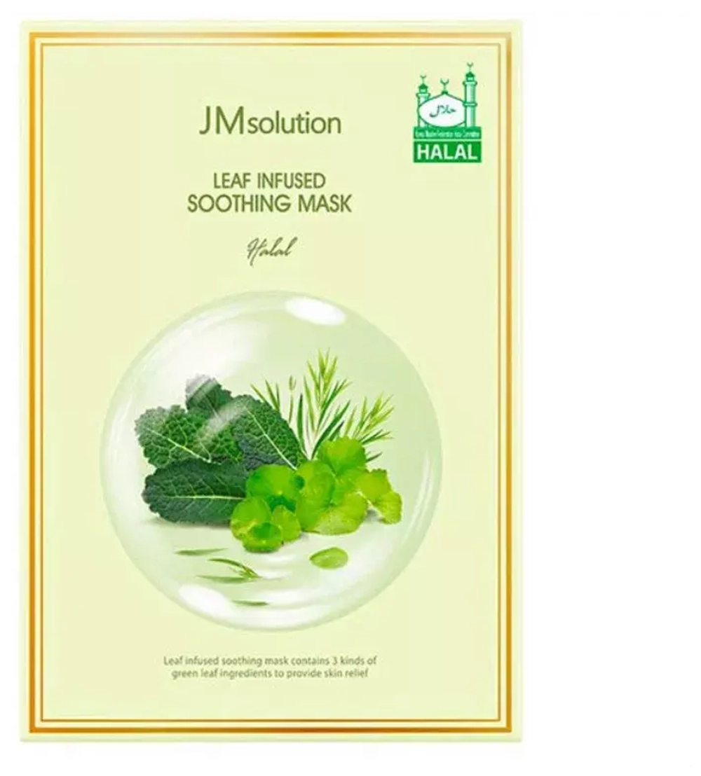 Маска успокаивающая на основе листьев растений JMsolution Leaf Infused Soothing Mask, 30 мл