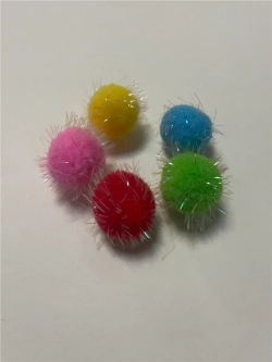 Помпоны декоративные с люрексом, 50шт