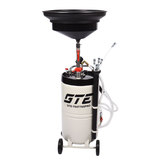 GTE (GTE-T647765PRO) Установка для замены масла 65л с поворотным поддоном 15л и колбой