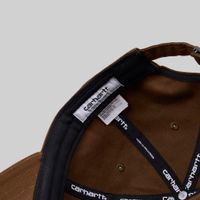 Кепка Carhartt WIP Canvas Script Cap артикул:I028876_brown - купить в магазине Дайс