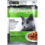 ProBalance Сенситив 85 г для кошек с чувствительным пищеварением (мясо, курица, рыба)
