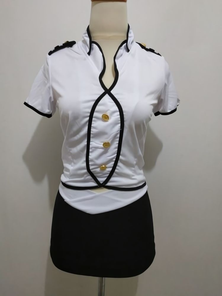 Ролевой костюм High Class Secretary ROSYLAND One Size (42-46) (Цвет: синий с белым)