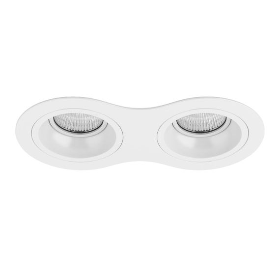 Комплект из светильников и рамки Lightstar Domino Round (214626+214606+214606) D6260606