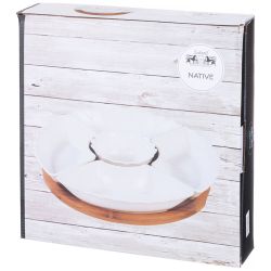 МЕНАЖНИЦА 5 СЕКЦИЙ LEFARD "NATIVE" 28 СМ НА ДЕРЕВ. ПОДСТАВКЕ (КОР=8ШТ.)