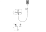 Смеситель для ванны с душем WONZON & WOGHAND EDGE, Хром (WW-88639003A-CR)