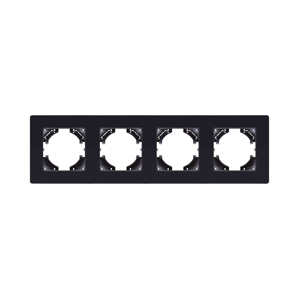 Рамка 4-постовая, черный Kollinger Eleganz Acryl EA4BK
